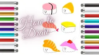 How to draw sushi | How to draw sushi easy #drawing #draweasy