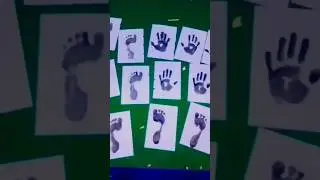 Hand and foot Step game with black paint #games #shorts