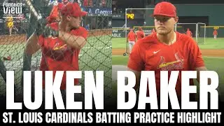 Luken Baker Drills Homers & Line Drives in Batting Practice | St. Louis Cardinals Batting Practice