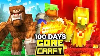 I Survived 100 Days In CORE CRAFT IN Minecraft Bedrock!