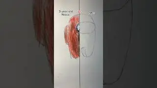 Draw among us ! I tried 3-year-old niece vs me #art #drawing #dessin #easydraw #painting #asmr #easy