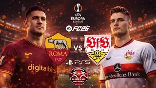 AS Roma vs VfB Stuttgart 🔥 UEFA Europa League Simulation | FC 26 PS5