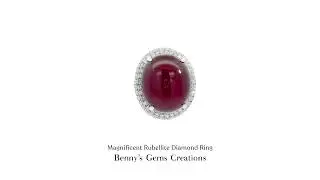 Magnificent Rubellite Diamond Ring