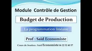 Contrôle de Gestion : Budget de Production