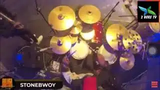 Stonebwoy anlogajunction album anniversary with Bhim band with cosmosmens
