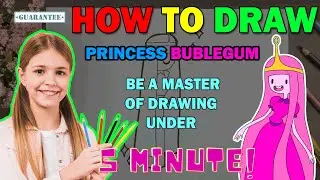 How To Draw Princess Bubblegum From Adventure Time For Beginner Guide Easy To Follow
