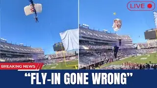 Несчастный случай с парашютом на матче Armed Forces Bowl шокировал болельщиков перед началом игры...
