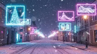 Music That Feels Like Snow Falling 🎧 Synthwave Christmas Mix 🎄 Dreamy Retro Nights | Neon Winter
