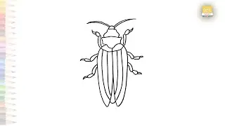 Firefly drawing | Beetle / Insect drawing videos | How to draw A Firefly step by step | Easy Art