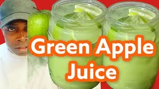 Refreshing Immune boosting Green Apple ,Ginger and Lemon Juice. Enjoy! #Summer