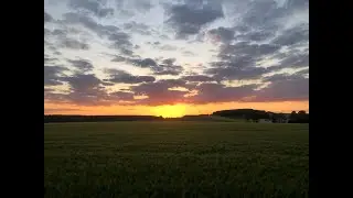 Altstadt Schneeberg St  Wolfgangskirche und Sonnenuntergang