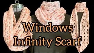 Windows Infinity Scarf Crochet Tutorial #crochet