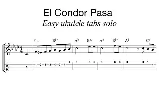 El Condor Pasa - Ukulele Tabs | Easy Ukulele Solo PDF!