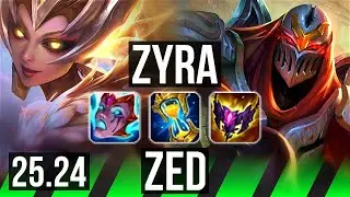 ZYRA vs ZED (JGL) | KR Master | 25.24