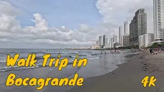 Walk Trip in Bocagrande | Cartagena [4K] 🚶📹🌥️⛱️❤️🌏 #walktripl29 #travel #cartagena #colombia