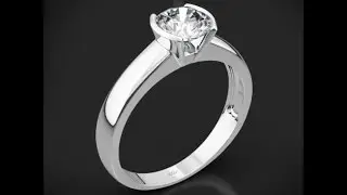 Keystone Solitaire Engagement Ring
