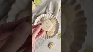 Lime Shortbread Cookies 💚 #baking #cookies #dessert #recipe #lime