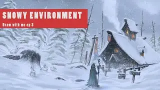 Creating a fantasy snowy environment in Adobe Photoshop - Timelapse