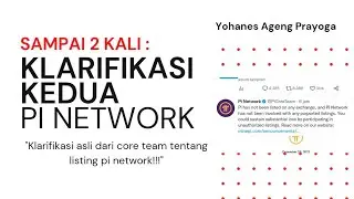 KLARIFIKASI Kedua Kalinya dari PI NETWORK tentang listing HUOBI dan bursa lain.