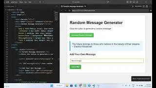I'll build a simple web page that generates random messages, such as inspirational quotes, jokes
