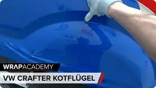 Tiefe Vertiefungen folieren – VW Crafter Kotflügel