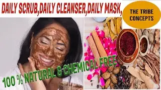 The tribe concepts | DAILY CLEANSER, SCRUB, MASK | Face Brightning | 100% Chemical Free