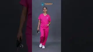 Mediattire's Hot Pink Scrub Suit for Women