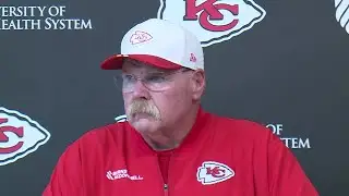 Kansas City Chiefs head coach Andy Reid speaks ahead of first game of 2025 season