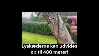 Lysk&aelig;de udend&oslash;rs - Udebelysning 15-100 meter med udskiftelige E27 LED-p&aelig;rer