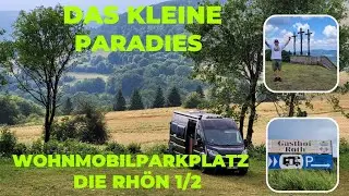 Wohnmobilstellplatz in der Rhön bei Bischofsheim.
