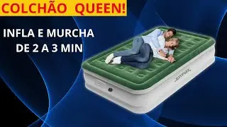 💥 COLCH&Atilde;O INFL&Aacute;VEL JOYFOX QUEEN &eacute; BOM? Suporta 300kg, N&atilde;o Afunda e Enche Sem Tomada! REVIEW COMPLETO
