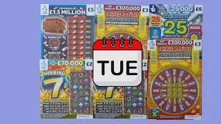 Tuesday Session. Scratch Cards from UK National Lottery.