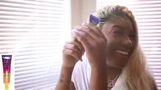 OUR FIRST TIME DOING A LACE FRONTAL FT ESHA BONDING GLUE