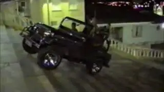 jeep na escadaria da igreja das merces- sao joao del rei