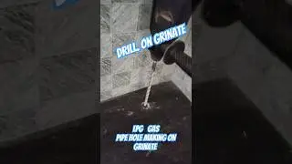 How. To make hole on grinate for lpg gas pipe