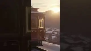 Japan's snowy mountains, a journey on a retro trolley train（日本の雪山、レトロ列車の旅） #travel #retro #train