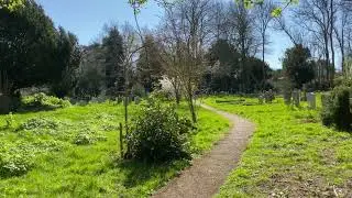 Walking through the Churchyard of St Michael's and All Angels Church