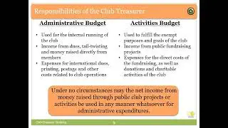 Lions Club Treasurer Training