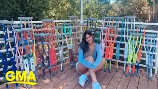 College student designs crutches for kids during time home in quarantine l GMA Digital