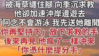 【完結】被海草纏住腳 向季沉求救，他卻加速沖岸邊遊去，「阿念不會游泳 我先送她離開，你再堅持下」放下求救的手，後來再見 他瘋了一樣沖來，「你憑什麼提分手」#豪门 #情感