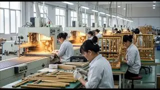 How Million-Dollar Bamboo Chairs Are Made in the Factory (Full Process)