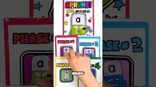 🌈SPRUNKI OC Alpha Blocks | ASMR Phase 1vs2vs3vs4 Squishy #blindbag #papercraft #sprunki