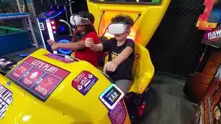 Ruby and Leo in the arcade on his birthday wknd.