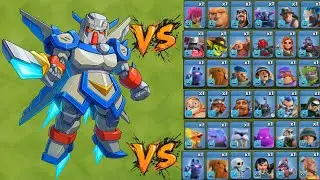 ⚡🤖 MAX MECHA vs ALL TROOPS & PETS 🐉🐺 | Clash of Clans Epic Battle 🔥💥 #clashofclans #coc#clashbattle 