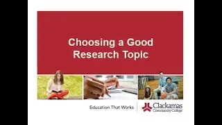 Choosing a Good Research Topic
