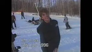 Old School Snowboard Halfpipe Practice OKEMO Jan. 18, 1996 VA Snowboard Team