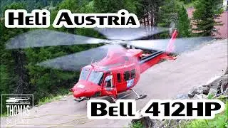 Heli Austria | Bell 412HP | OE-XWT | Helicopter | Takeoff & Landing | Heli Tirol