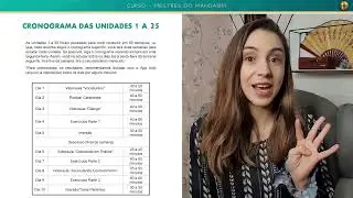 Cronograma do Curso Mestres do Mandarim