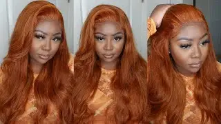 THE BEST FALL HAIR COLOR  SUPER EASY INSTALL | GINGER FRONTAL WIG | Tunefulhair
