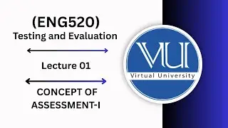 ENG 520 SHORT LECTURE 1| CONCEPT OF ASSESSMENT-I | LECTURE 1( TOPIC 01-03 )